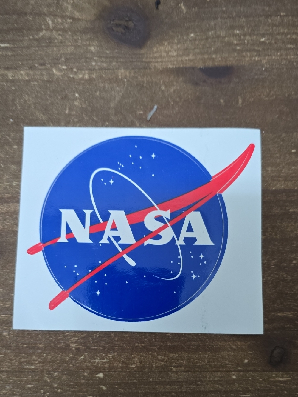 NASA Round Logo Sticker - Blue and Red